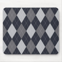 Gray Knitted Style Argyle Mousepad