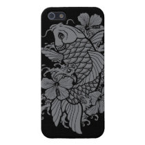 Gray Koi Fish iphone cases