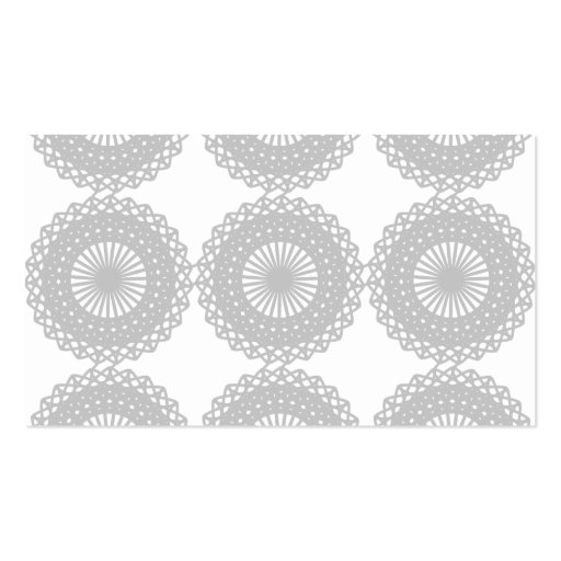 Gray Lace Design Pattern. Business Card Template