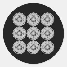 Gray Lace Design Pattern. Sticker