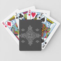 Gray Leaf Cross Deck Of Cards