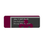 Gray & Magenta Fleur De Lis labels