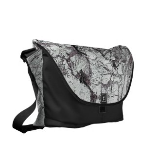 Gray Marble Design Messenger Bag