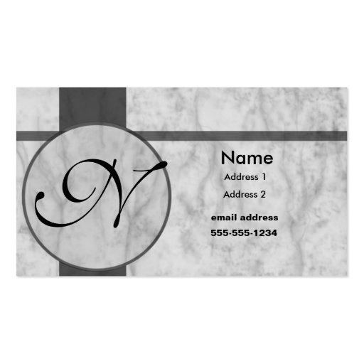 gray marble inlay business card templates (front side)