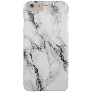 Gray Marble Stone Black And Dark Gray Grain Barely There iPhone 6 Plus Case