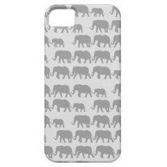 Gray Marching Elephant Family iPhone 5 Case
