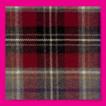Gray Maroon and Black Plaid Poster