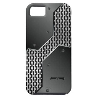 Gray Metallic Look Geometric Pattern. iPhone 5 Case