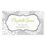 Gray Modern Flowers Business Cards