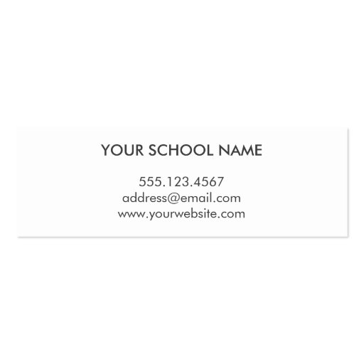 Gray name card graduation announcement class year business card templates (back side)