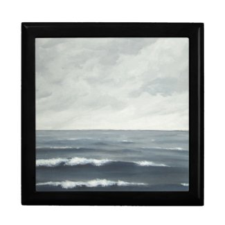 Gray Ocean Waves Gift Box