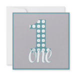 Gray One Party Invitation