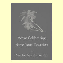 Gray Palm Invitations invitations