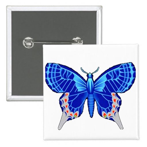 Gray Papillion Pinback Button