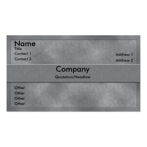 Gray Parchment Business Card (front side)