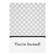 Gray Patchwork Pattern Invitations