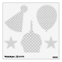 Gray Patchwork Pattern Wall Skin