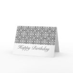 Gray Pattern Birthday Greeting Card