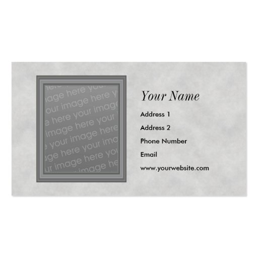 Gray Photo Frame Business Cards