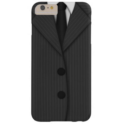 Gray Pinstripe Suit Tie Slim iPhone 6 6S Plus Case