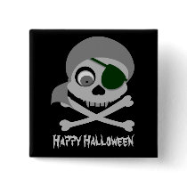Gray Pirate Skull Buttons