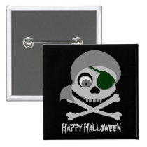 Gray Pirate Skull Buttons