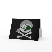Gray Pirate Skull Cards