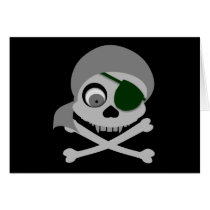 Gray Pirate Skull Cards