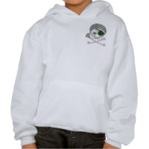 Gray Pirate Skull Dist 2-Sided Kids' Sweatshirts