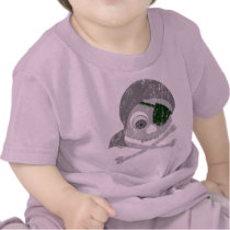 Gray Pirate Skull Distressed Infant T-Shirt