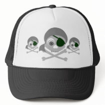 Gray Pirate Skull Hats