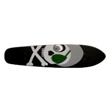 Gray Pirate Skull Skateboard