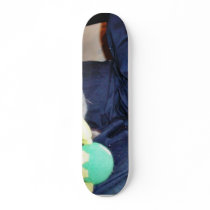 Gray Playing Cat At Home skateboards