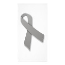 Gray Political Statement Awareness Ribbon Photo Card Template