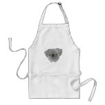 gray pug aprons
