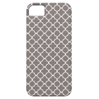 Gray Quatrefoil Pattern iPhone 5 Cases