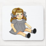 Gray Rag Doll Mouse Mat