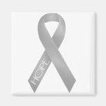 Gray Ribbon Refrigerator Magnets