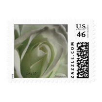 Gray Rose Wedding Postage Stamps