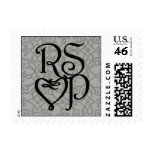 Gray RSVP Heart Stamp