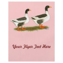 Gray Saddleback Geese Personalized Flyer