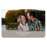Gray SAVE THE DATE Photo Magnets magnets
