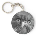 gray scale persian Keychain