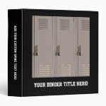 Gray School Lockers, High School Student Vinyl Binders Gray School Lockers, High School Student Vinyl Binders