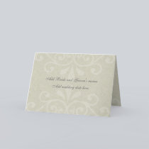 Gray Scroll Formal Wedding Invitation cards