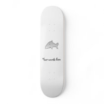 Gray shark skate board decks