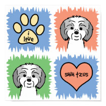 Gray Shih Tzu posters by mikaushop Gray Shih Tzu posters