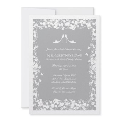 Wedding Shoes  on Gray Shoes Bridal Shower Invitation From Zazzle Com