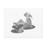 Gray Sitting clown Post Card