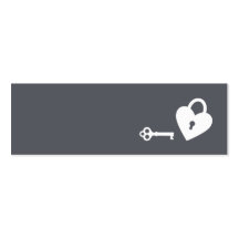 Gray Skeleton Key Wedding Website Business Cards